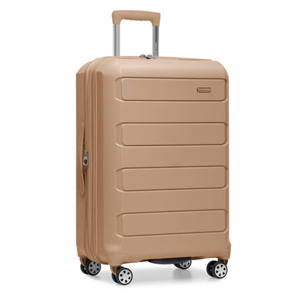 Traveler's Choice Pagosa Hardshell Expandable Luggage with Spinner Wheels, Slate Blue, 3-Piece Set (22/27/30)