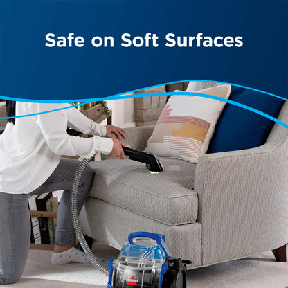 BISSELL Spotclean Professional Portable Carpet And Upholstery Deep Cleaner With Full-Sized 5.9 Amp, 5Ft Hose With 3" Tough Stain Brush, 3-In-1 Stair And Hydro-Rinse Self-Cleaning Tools, 2891B