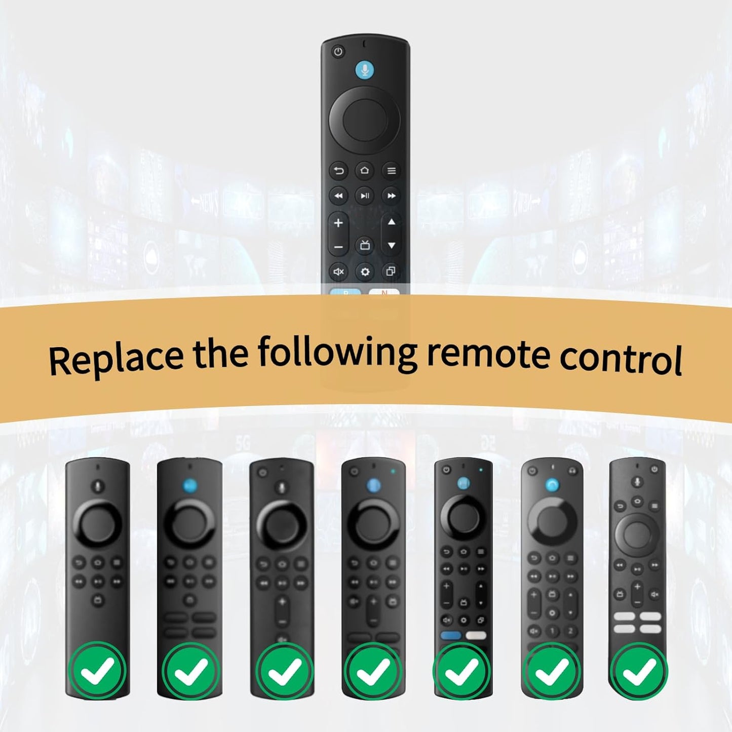ORQRQO Replacement Remote for Fire Series and Smart TVs