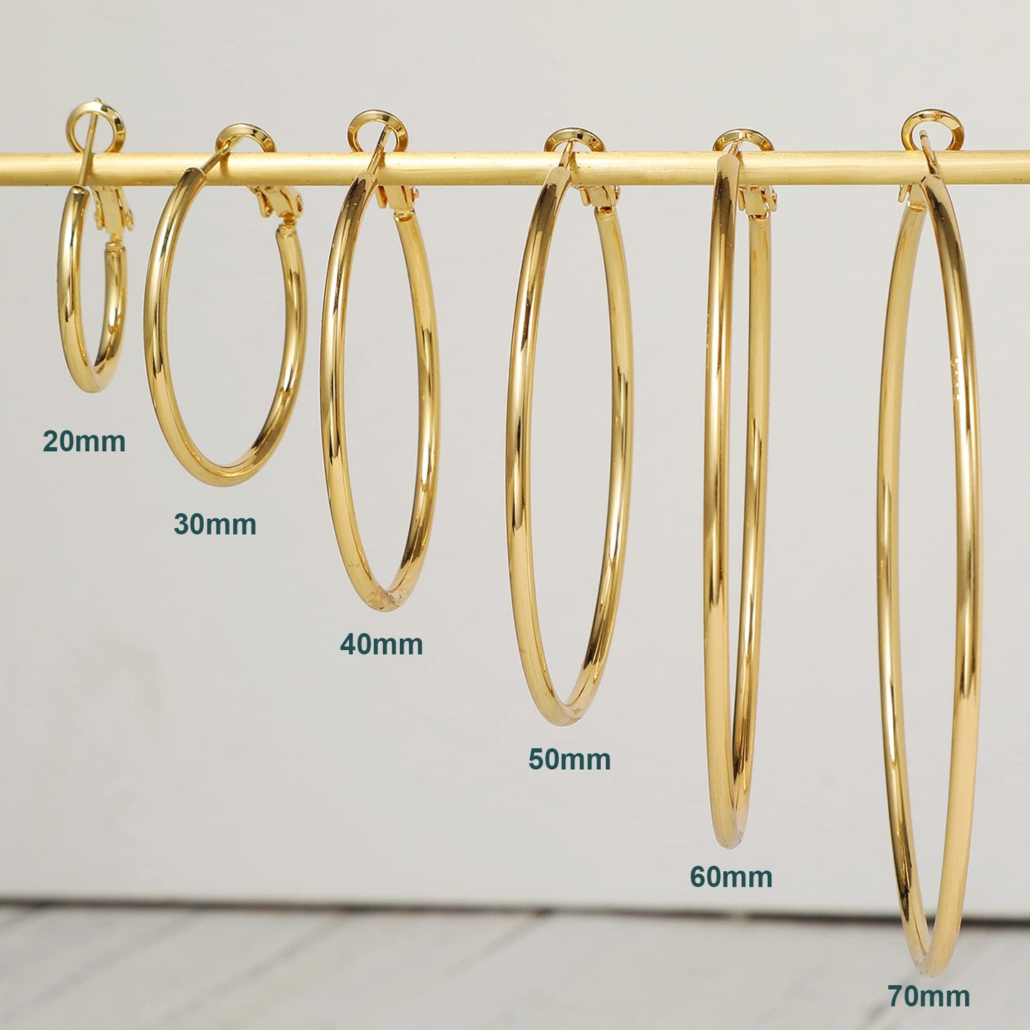 Große Gold Creolen für Frauen, Hypoallergene Dünne Gold Creolen, Sterling Silber Creolen für Damen, Extra Große, Mittelgroße, Große Creolen
