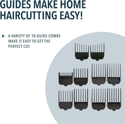 Wahl Canada Performer Haircutting Kit, Quality Economy Clipper Complete with Accessories, Powerful, Quiet Motor, Self-Sharpening Precision Ground Blades, Hair Clipper, At Home Haircutting Kit - Model 3160