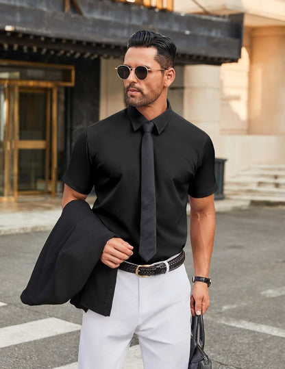 COOFANDY Mens Short Sleeve Button Down Shirts: A Game-Changer for Business Casual