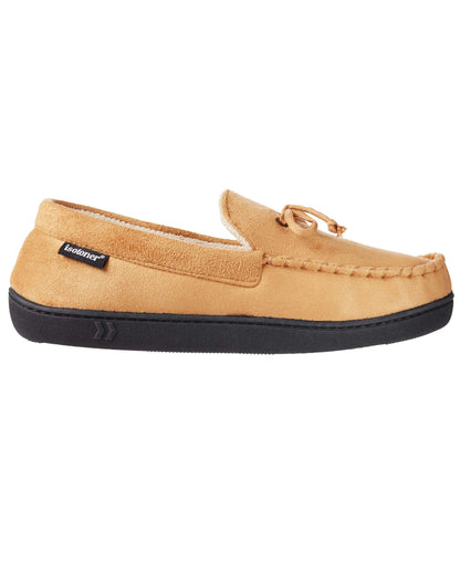 isotoner Men's Slip-on Indoor/Outdoor Microsuede Memory Foam Comfort Moccasin Slippers