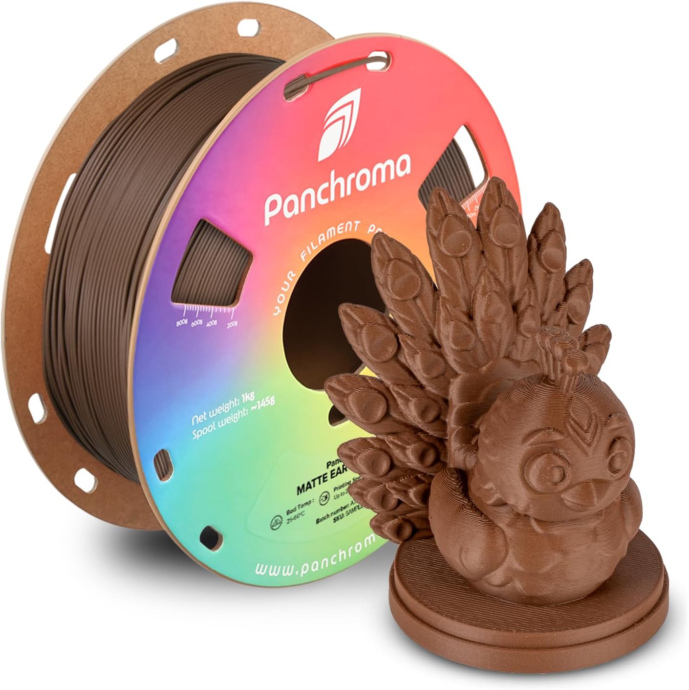 1kg - Matte112 - 1.75mm Matte Earth Brown (Hex Code: #7c594a)