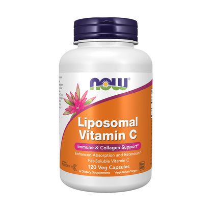 Now Supplements, Liposomal Vitamin C, Immune & Collagen Support, 120 Veg Capsules (Pack of 12)