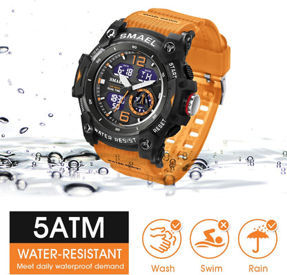 Herren Digitaluhr, Sportuhren für Männer Outdoor Militär Digital Analog Stoppuhr Wasserdicht Multifunktionale Armbanduhr