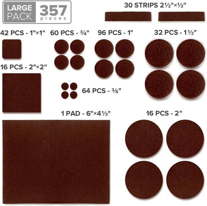 Felt Pads X-PROTECTOR - Giant 235 Pack Premium Furniture Pads. Huge Quantity Felt Furniture Pads Wood Floor Protectors for Furniture Feet – Best Hardwood Floor Protectors. Protect Your Wood Floors!