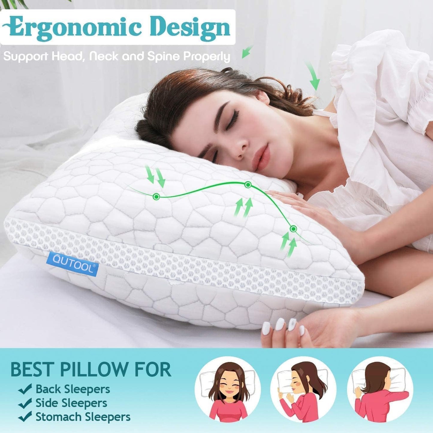 Upgrade Your Sleep with the QUTOOL Shredded Memory Foam Pillow