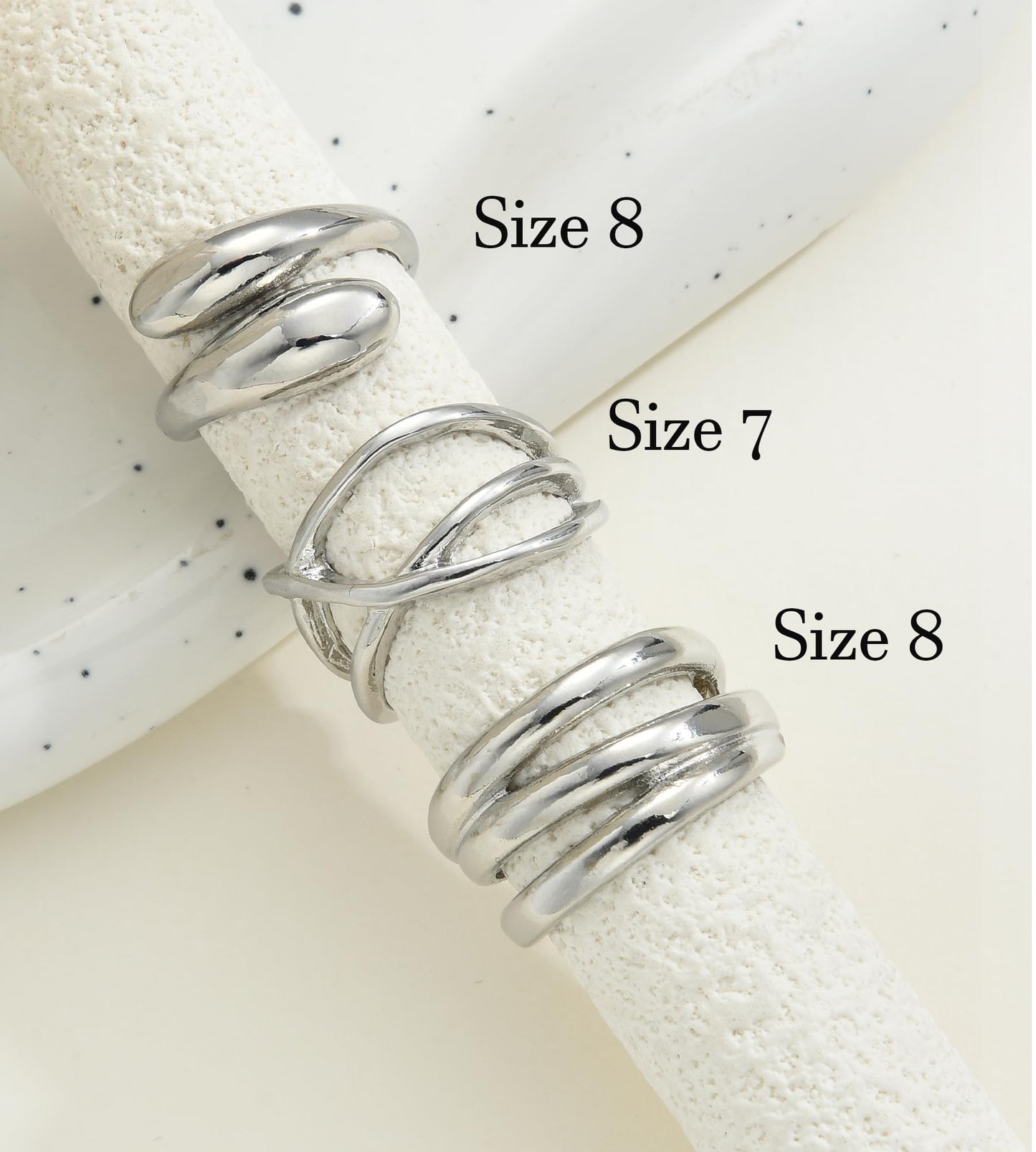 YEEZII Chunky Gold Rings for Women Non Tarnish, 18K Gold Plated Stackable Thumb Ring, Statement Women Rings Set