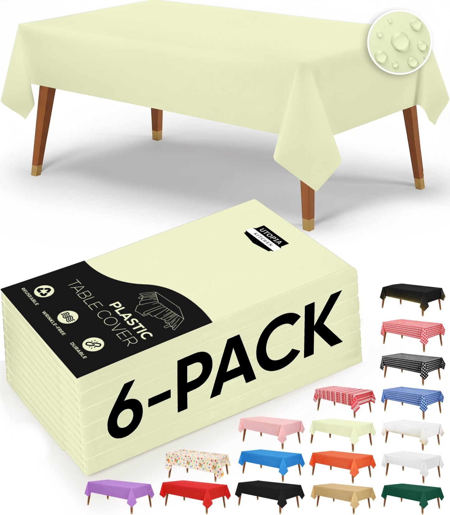 54X108 Inch - 6PCIvory