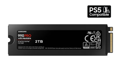 Samsung 990 PRO SSD 2TB NVMe M.2 PCIe Gen4, M.2 2280 Internal Solid State Hard Drive, Seq. Read Speeds Up to 7,450 MB/s for High End Computing, Gaming, and Heavy Duty Workstations, MZ-V9P2T0B/AM