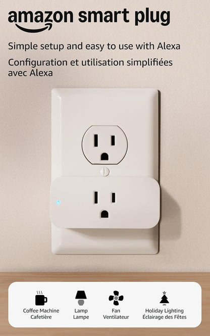 Amazon Smart Plug | Works with Alexa | Simple Setup, Endless Possibilities (1-Pack)