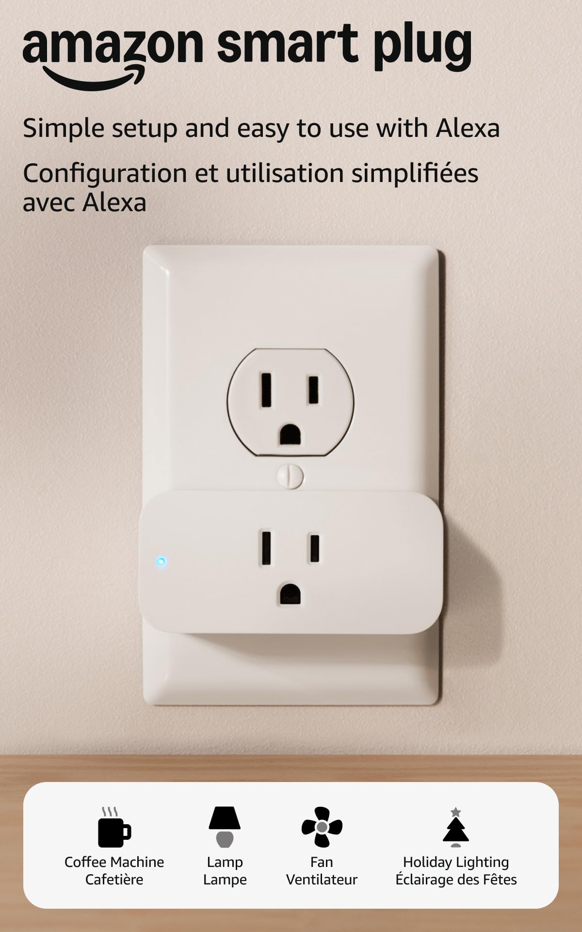 Amazon Smart Plug | Works with Alexa | Simple Setup, Endless Possibilities (1-Pack)
