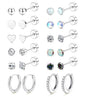 LOLIAS Hypoallergenic Flat Back Earrings for Women-Surgical Steel Earrings for Sensitive Ears 20G Stainless Steel Earring Stacks Small Flatback Stud Hoop Cartilage Earring