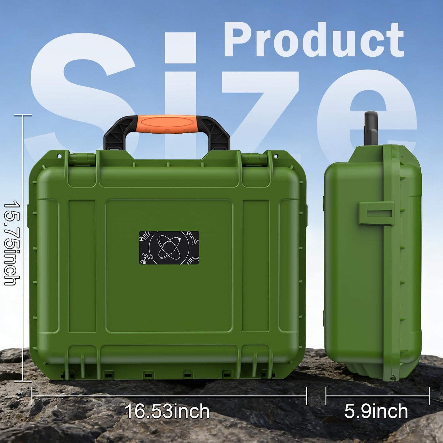 IP67 Waterproof Case for Starlink Mini, Hard Carrying Case for Starlink Mini Dish with Precision Cut Foam, Shockproof Travel Bag for Camping, RV, Hiking, Green