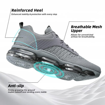 Mens Running Shoes Air Low Top Comfort Walking Lace Up Sneakers Breathable Fashion Tennis Sport Gym Fitness Cross Trainers