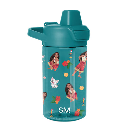 Simple Modern Peppa Pig Kids Tritan Plastic Summit Water Bottle | 12 oz BPA-Free Cup with Covered Leak Proof Straw Lid for Girls, Toddlers | Bubbles