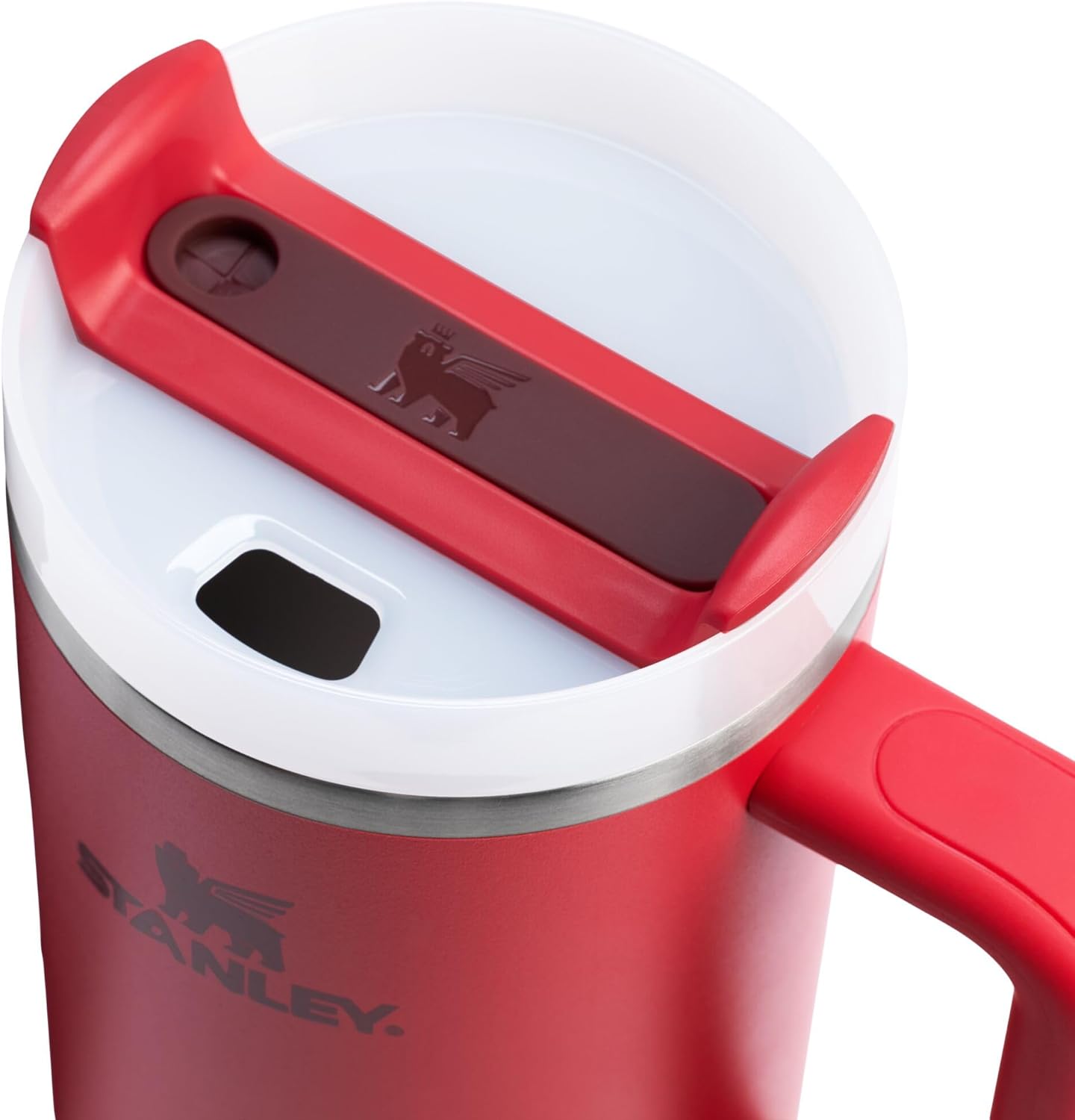 Vaso Stanley Quencher H2.0 con asa y pajita de 40 oz | Tapa Flowstate de 3 posiciones | Compatible con portavasos para viajes | Vaso térmico de acero inoxidable | Sin BPA | Arándano
