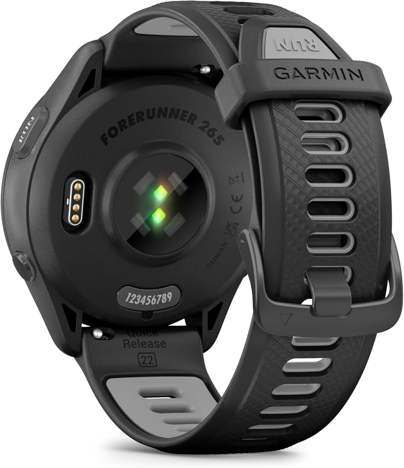 Garmin Forerunner® 265 Running Smartwatch, Colorful AMOLED Display, Training Metrics and Recovery Insights, Black and Powder Gray