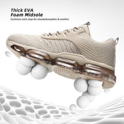 Mens Running Shoes Air Low Top Comfort Walking Lace Up Sneakers Breathable Fashion Tennis Sport Gym Fitness Cross Trainers