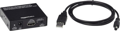 Amazon Basics 4K HDMI to HDMI and Audio Extractor Converter with SPDIF, Stereo Audio Output, Toslink Optical Audio for Apple TV, Fire TV, Fire Stick, Blu-Ray Players, Black