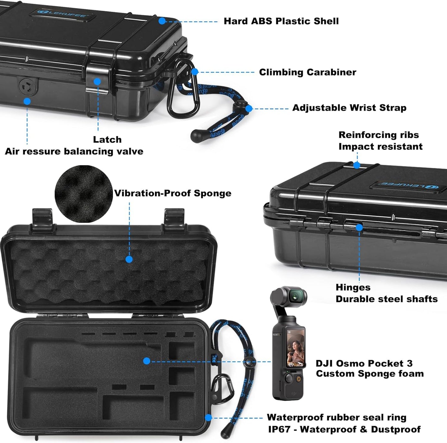 Lekufee Travel Waterproof Hard Case: The Ultimate Protection for Your DJI Osmo Pocket 4 and 3