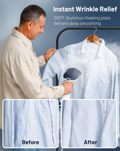 BEAUTURAL 1200-Watt Handheld-Dampfglätter für Kleidung, 30 Sekunden Aufheizzeit, 260 ml Wassertank, Aqua