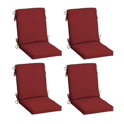 Arden 2-Pack Outdoor Patio Dining Chair Cushion, 20x44, Rain-Proof Seat Pad, Fade-Resistant Outdoor Cushion Black Cabana Stripe