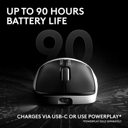 Logitech G PRO X2 SUPERSTRIKE Wireless Gaming Mouse: Customizable Rapid Trigger Magnetic Analog Switches, Adjustable Click Haptics, 61g Ultra Lightweight, USB-C, <8K Polling, for PC/Mac - Black/White