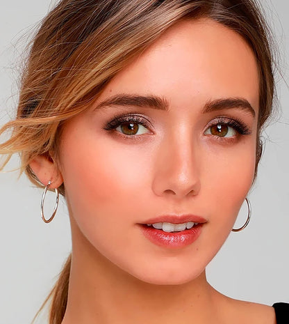 Große Gold Creolen für Frauen, Hypoallergene Dünne Gold Creolen, Sterling Silber Creolen für Damen, Extra Große, Mittelgroße, Große Creolen