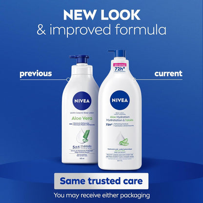 NIVEA Kakaobutter 72h Feuchtigkeitspflegende Body Lotion für trockene Haut, Körperlotion mit Hyaluronsäure und Kakaobutter, Nicht fettend und schnell einziehend, 625 ml Flasche