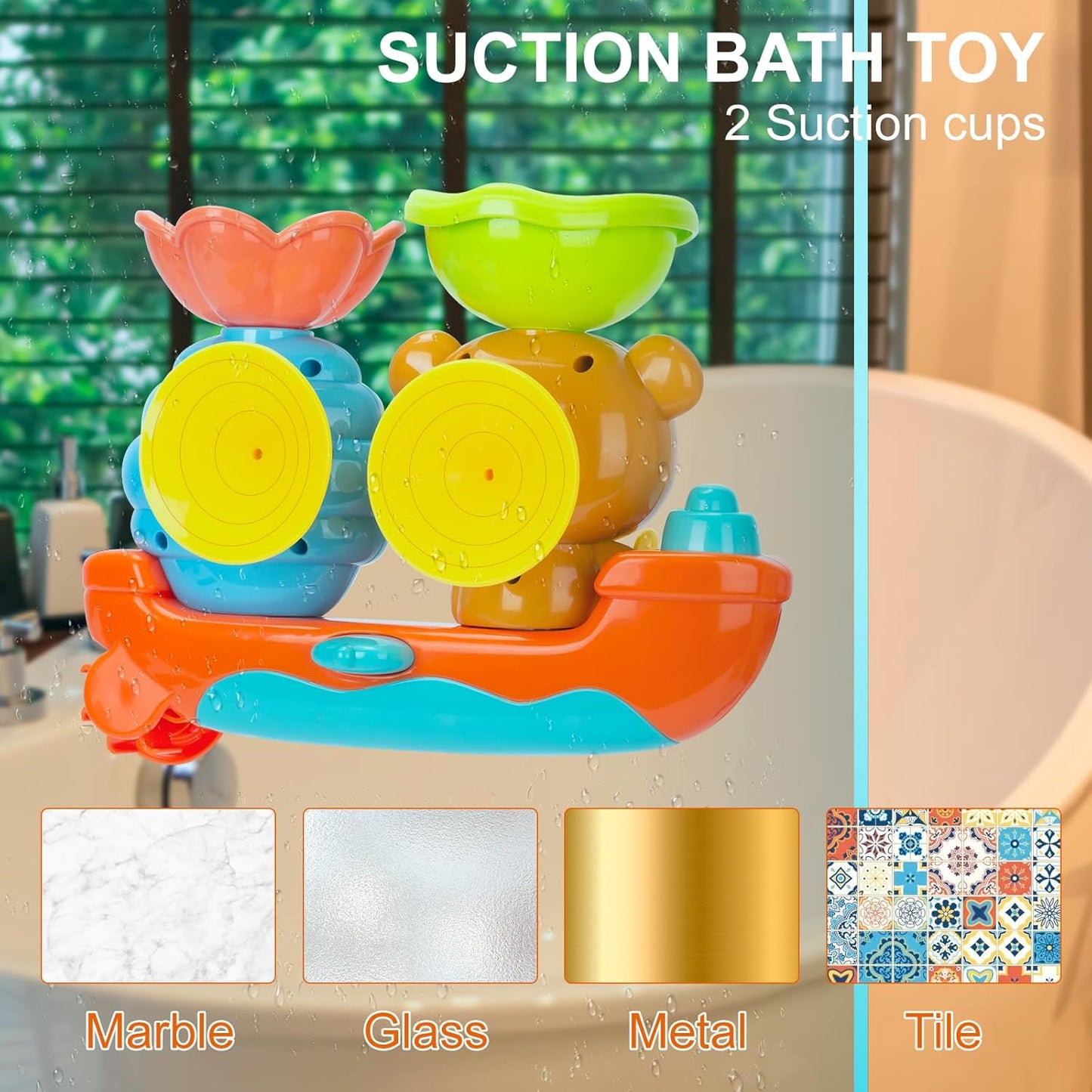 Badespielzeug für Kleinkinder, Badespielzeug Baby, Badespielzeug für Kinder, Wasserspielzeug Badewanne für Mädchen Jungen Geschenke, Kleinkind Spielzeug, Sensorisches Spielzeug für Kleinkinder