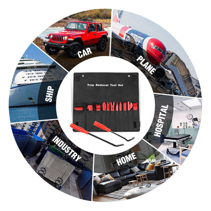 GOOACC 5PCS Auto Trim Removal Tool Kit No-Scratch Pry Tool Kit for Car Door Clip Panel & Audio Dashboard Dismantle -5PCS