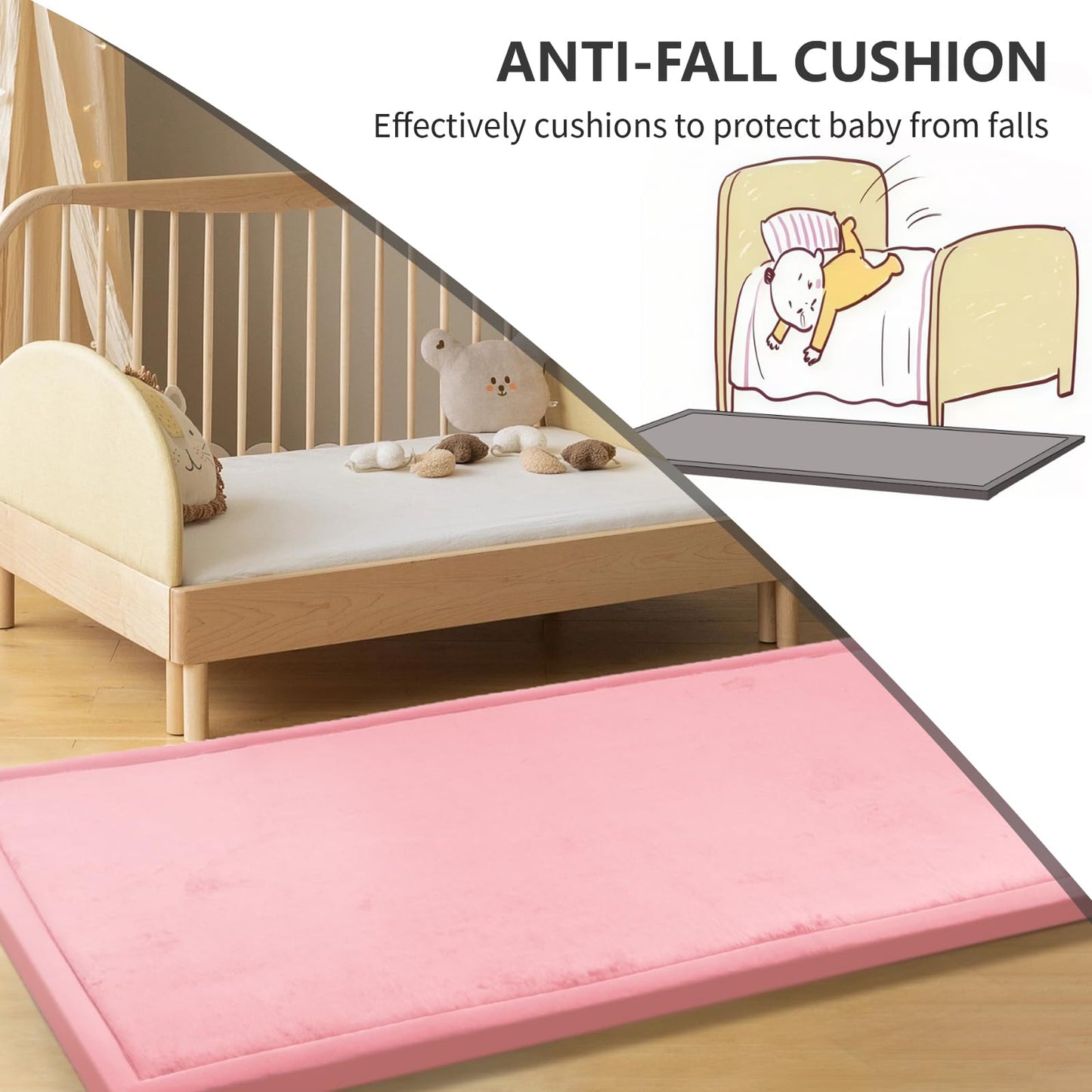 Huloo Sleep Ultra Soft Baby Spielmatte für den Boden, 3,3 cm dicke Elasti-Foam 127x127 cm Laufgittermatte für Kleinkinder, rutschfeste Rückseite, sicher zum Krabbeln und für die Bauchlage, Tatami-Stil (Dunkelgrau)