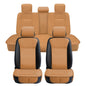 Elantrip 2PCs Front Car Seat Covers Leather Water Proof Seat Protector Universal fit for Most Cars SUVs and Trucks Black