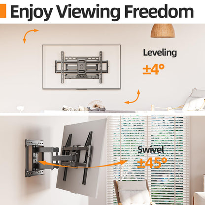 IWORKBOARD 55 65 75 85 inch Tilting TV Wall Mount for 32-90 '' TVs, Low Profile TV Mount Bracket, Safe Lock & Quick Release, Max VESA 600x400mm, 24 inch Studs,132 lbs, Fit Most 55+ 75+ 85+ 86 TVs