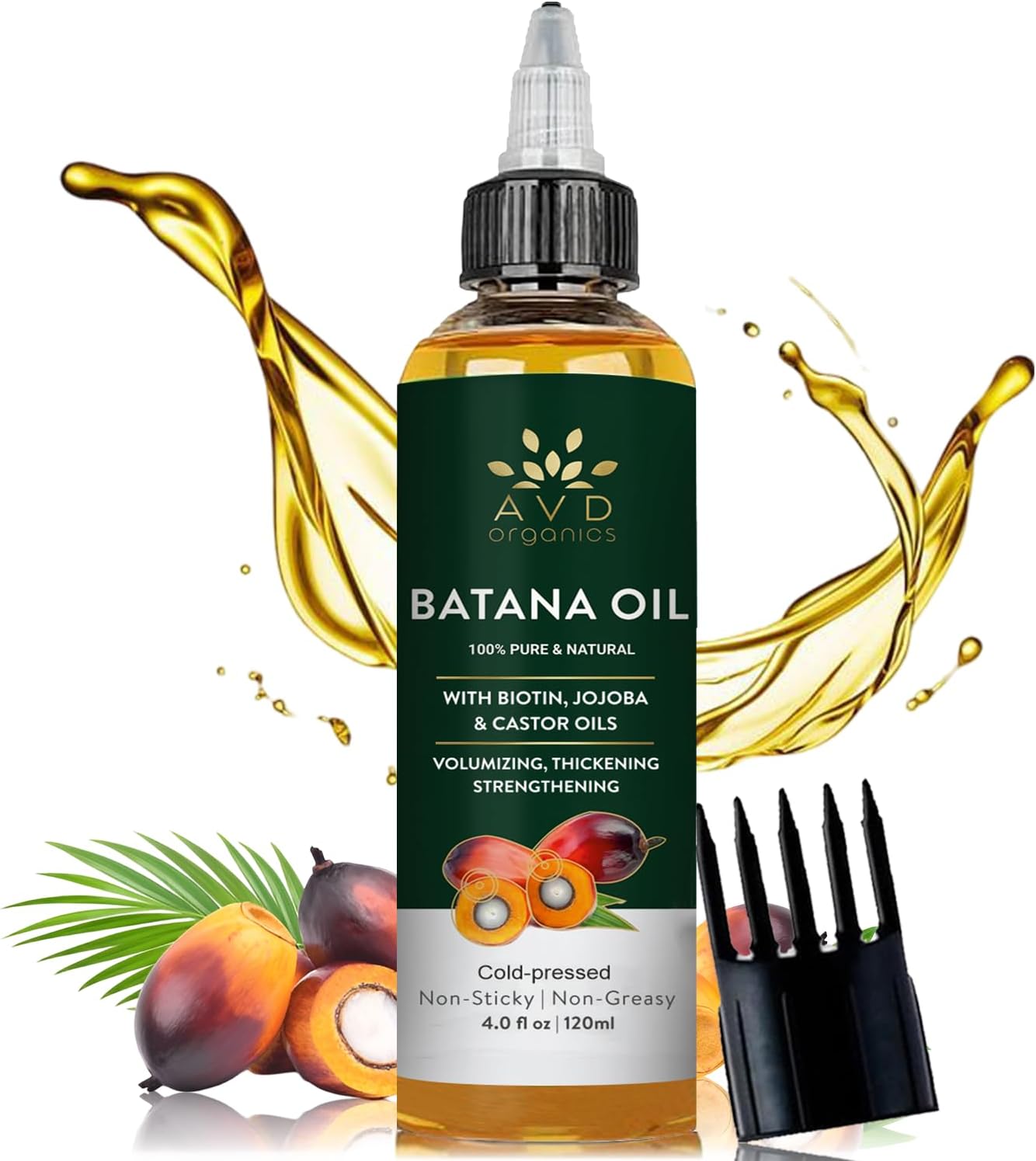 AVD Organics Rosmarinöl für Haarwachstum & Kopfhaut | Mit Biotin angereichert | Haarstärkend, pflegend und voluminös | Mit Jojoba- & Rizinusöl angereichert | GVO-frei 120ml
