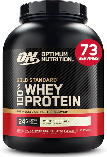 OPTIMUM NUTRITION Gold Standard 100% Whey Protein Powder, Double Rich Chocolate, 2.27kg - [packaging may vary]