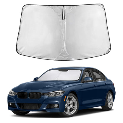 EcoNour Car Windshield Sunshade | Blocks 99% Heat & Keeps Interior Cool | Universal Fits Cars, SUVs, Trucks | Automotive Sun Screen, Visor & Car Accessories for Summer | Medium (64x32 Inches)