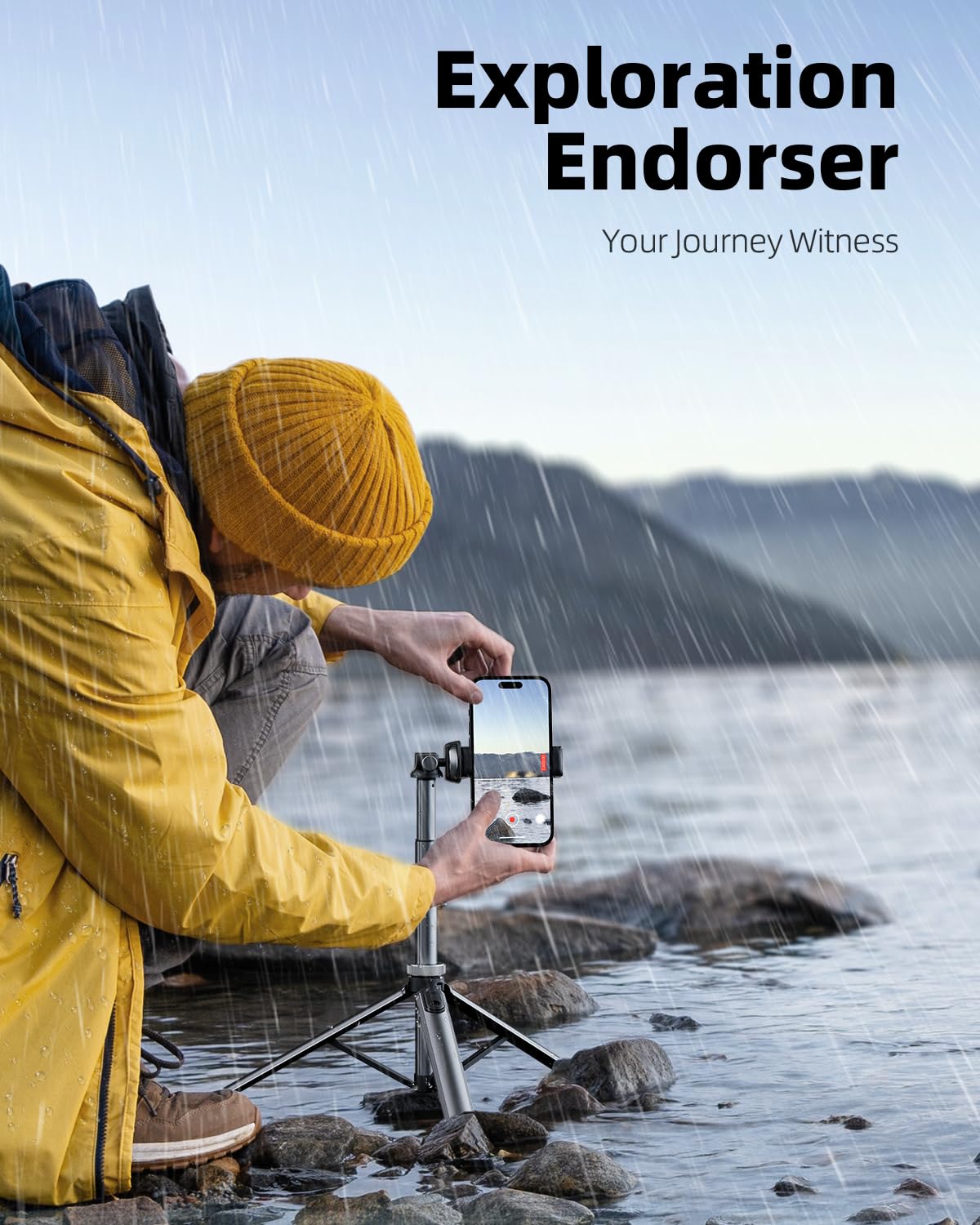 EUCOS 62" Handy-Stativ, Stativ für iPhone und Selfie-Stick mit Fernbedienung, ausziehbarer Handy-Ständer und ultimativer Handy-Halter, robustester Handy-Ständer, kompatibel mit iPhone/Android