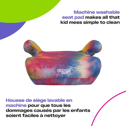 Cosco Kids Topside Leichter, rückengestützter Sitzerhöher, waschbarer Bezug, Schwarz