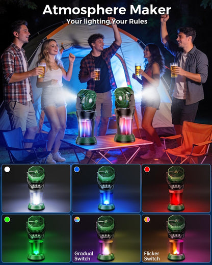 Misting Fans for Outside, Portable Mister Fan with 30000mAh Battery & Remote, 2L Tank & 4 Speeds Mist Modes, Extreme Heat Relief for Camping Patio Garden Backyard Tailgate Parties