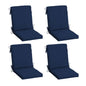 Arden 2-Pack Outdoor Patio Dining Chair Cushion, 20x44, Rain-Proof Seat Pad, Fade-Resistant Outdoor Cushion Black Cabana Stripe
