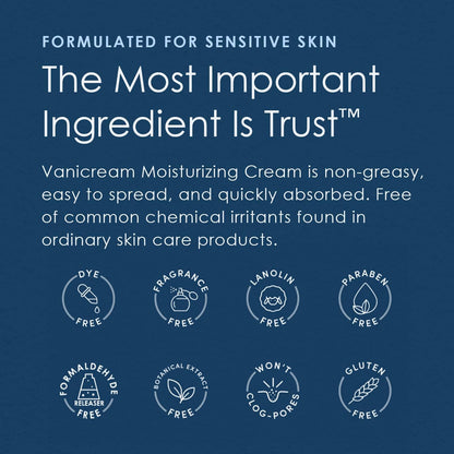Vanicream Moisturizing Skin Cream for sensitive skin - can be used for eczema, psoriasis, ichthyosis, and itch - dermatologist tested – free of dye, fragrance, and preservatives - 16 oz