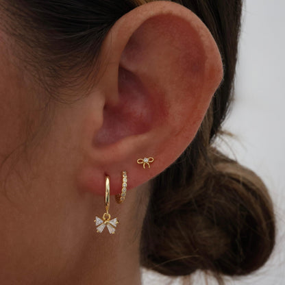 Gold Earrings For Women, Dainty Huggie Earrings Stack 14K Gold Plated Pearl Dangle Earrings for Women Trendy Cute Hypoallergenic Unique Gold Earring Stack Fashion Gold Jewelry Gifts