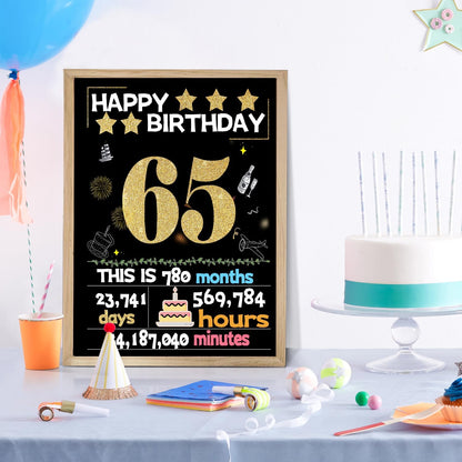 65. Geburtstagskarte mit Umschlag, Dekorationen zum 65. Geburtstag für Frauen und Männer, Geburtstagsgeschenke für Mutter und Vater, alles Gute zum Geburtstagskarten für 65-jährige Ehefrau, Ehemann, Rückblick auf 1961