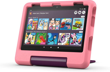 Amazon Fire HD 8 Kids tablet, includes kid-proof bumper for ages 3-5, ad-free content with parental controls, 13-hr battery, 32GB, Blue, newest model