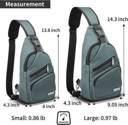 AMJ Sling Bag für Wandern und Outdoor, Umhängetasche, Reise-Brusttasche Daypack für Damen & Herren