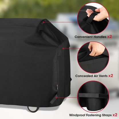 UNICOOK BBQ Abdeckung 60 Zoll, Hochleistungs-Wasserdichte Grillabdeckung, Spezielle Licht- und UV-beständige Outdoor-Grillabdeckung, Grillzubehör Kompatibel mit Weber Char-Broil Nexgrill und mehr