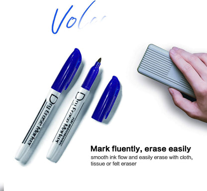 Dry Erase Markers Low Odor Fine Whiteboard Markers Thin Box of 12，10 Colors